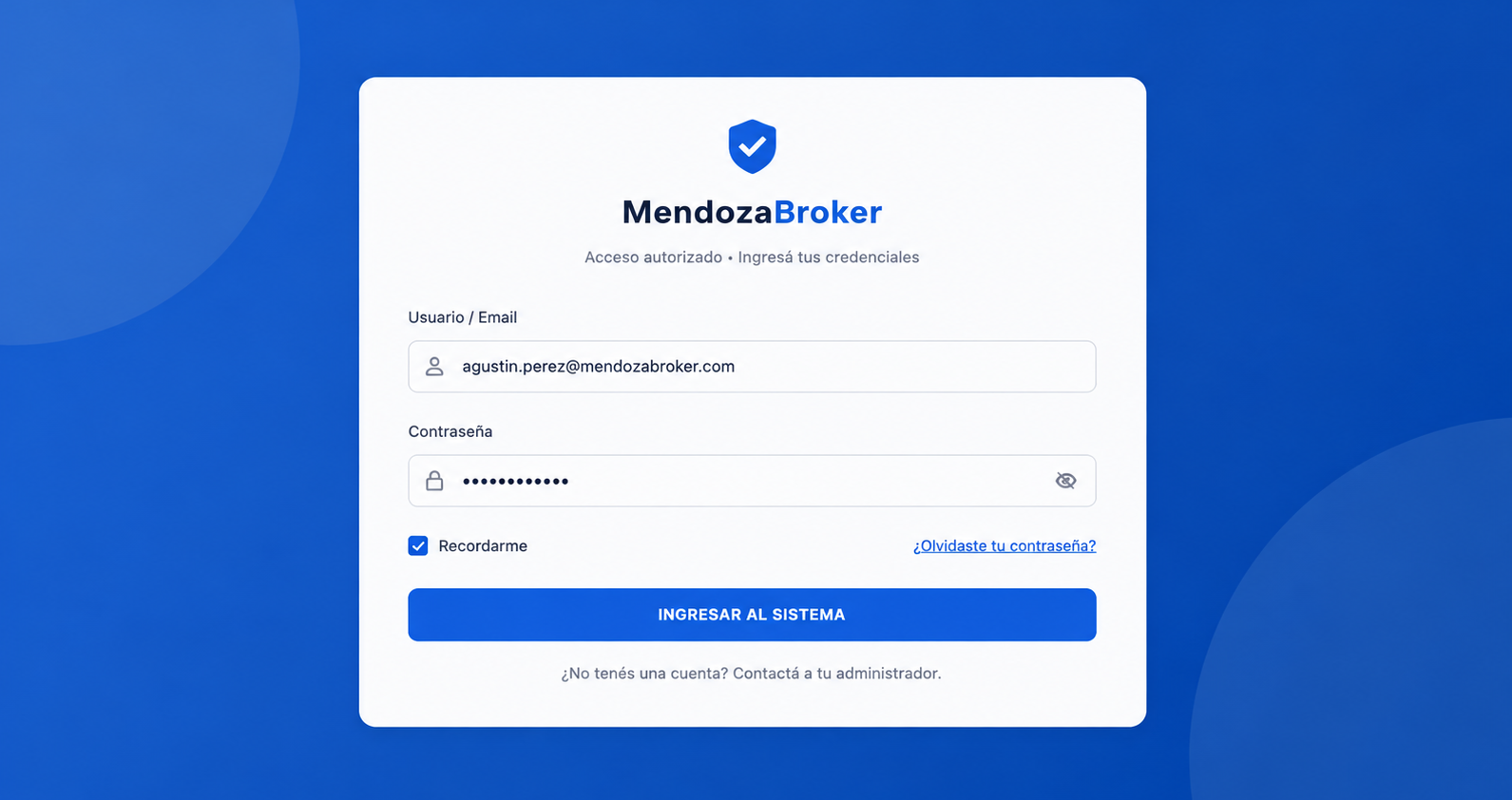 Mendoza Broker · Sistema de Pólizas
