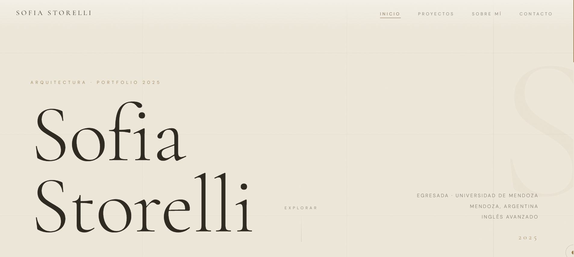 Sofía Storelli · Arquitectura